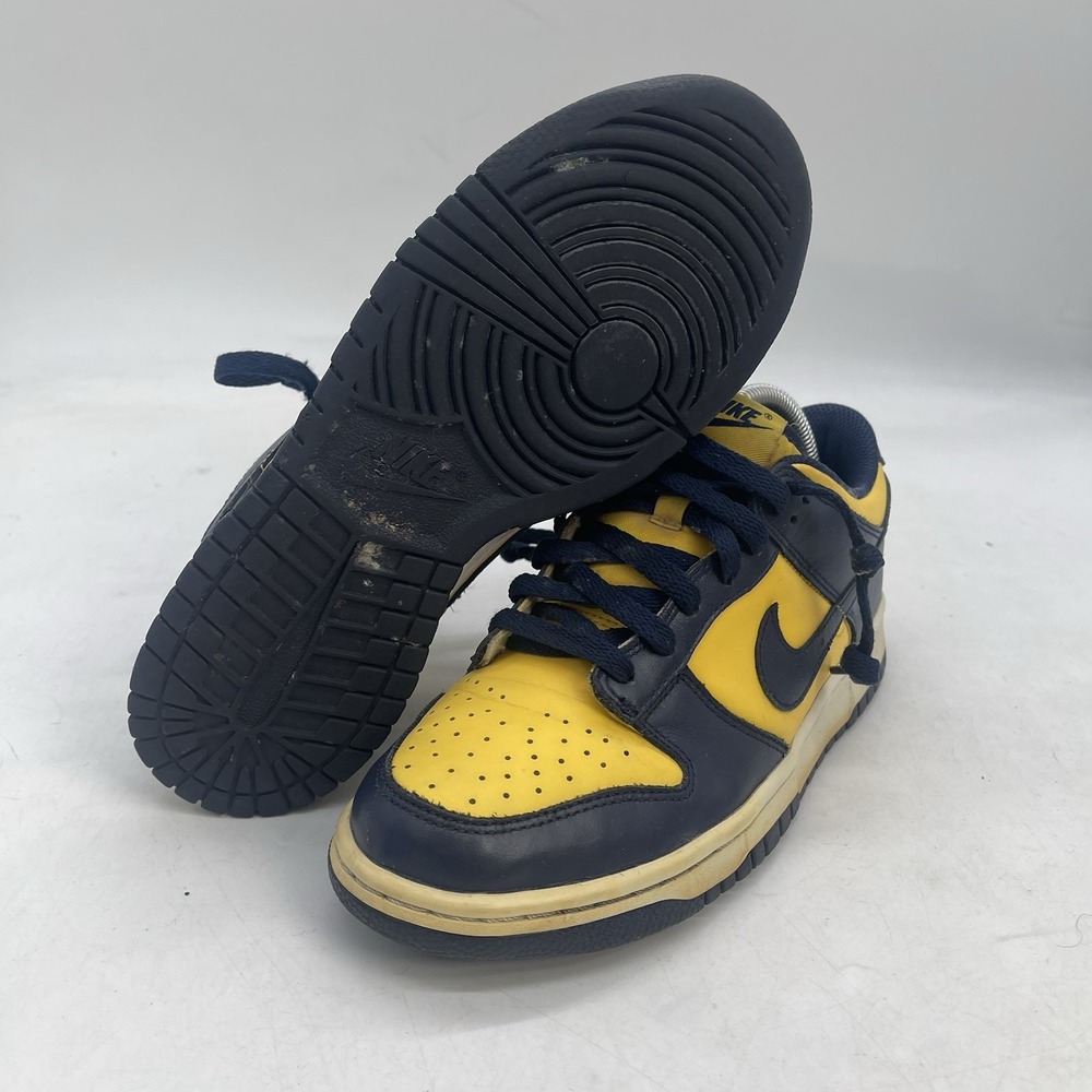 Nike Dunk Low GS Varsity Maize /Navy Boys 7Y Sneakers Leather Upper